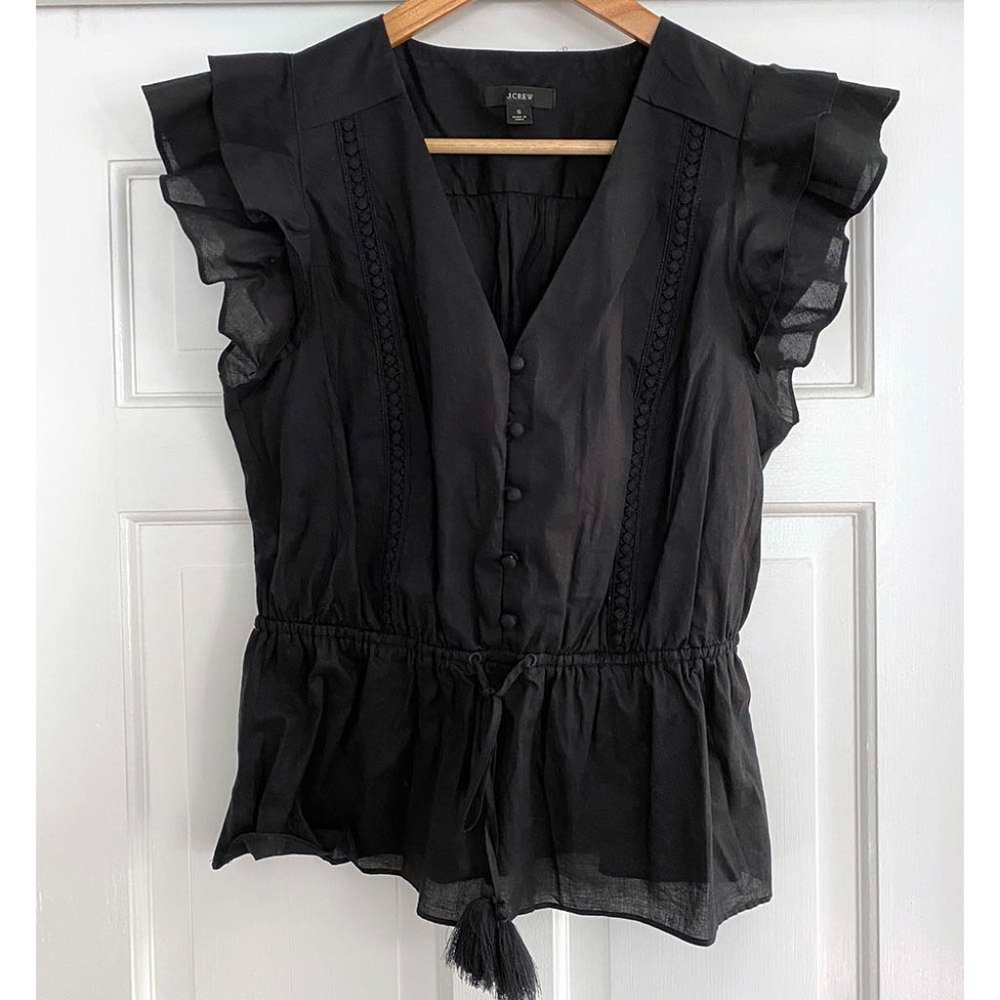 Boho Blouse With Flutter Sleeve - image 1